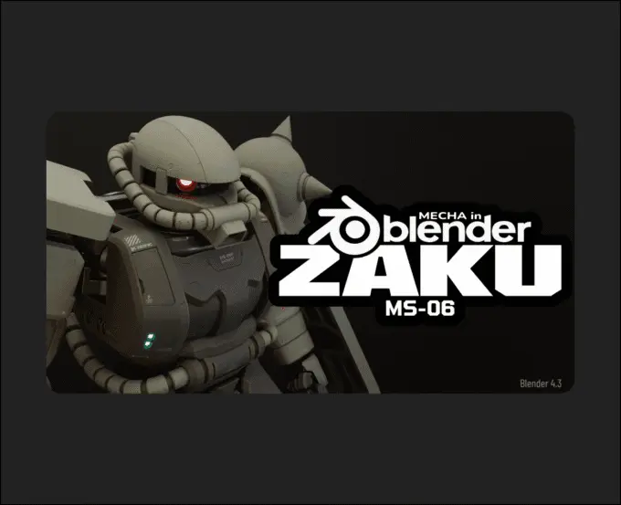 Mecha In Blender – Ms-06 Timelapse